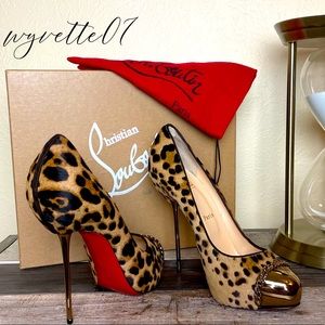 AUTHENTIC LOUBOUTIN LEOPARD 🐆 PRINTED HEELS